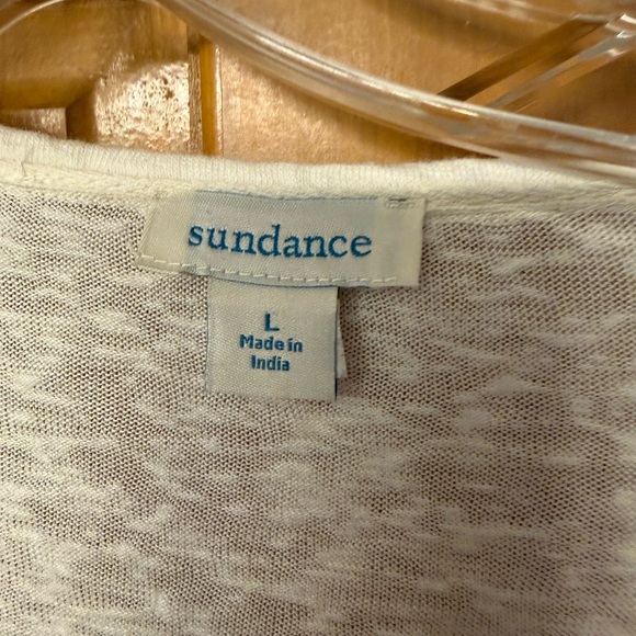 Sundance Cream Lace-Yoke Henley Tunic - Picture 3 of 4